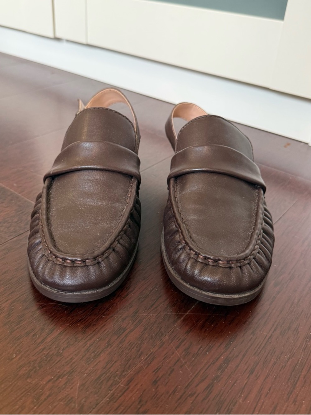 Steve Madden Dark Brown Leather Slingback Loafer - Picture 3 of 5